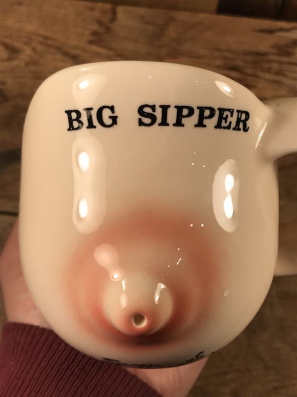 Big Sipper” Boob Nipple Ceramic Coffee Mug おっぱい ビンテージ マグカップ ヌード ジョーク 70年代 -  STIMPY(Vintage Collectible Toys）スティンピー(ビンテージ コレクタブル トイズ）