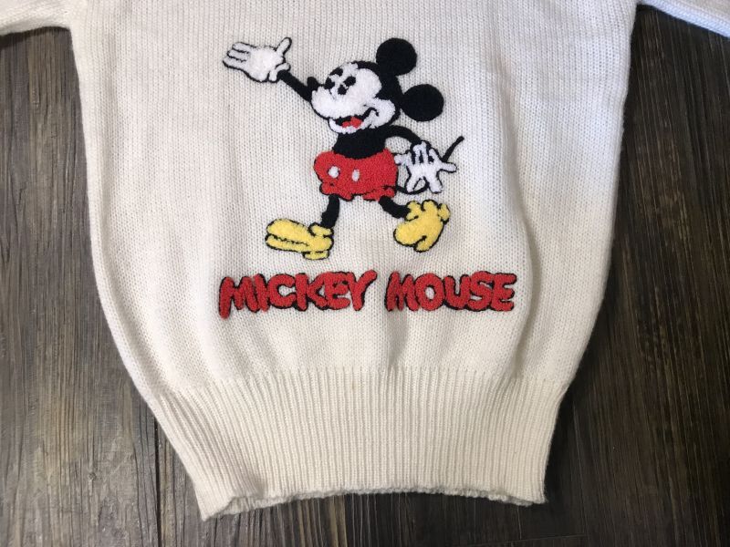 Disney Character Fashions Mickey Mouse Knit Sweater ミッキーマウス ビンテージ セーター ディズニー ニット 70年代 Stimpy Vintage Collectible Toys スティンピー ビンテージ コレクタブル トイズ