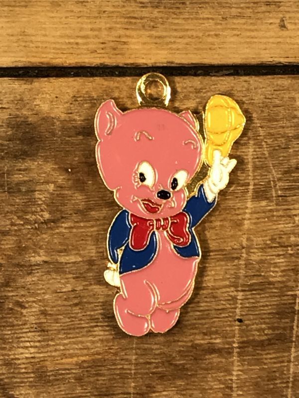 Looney Tunes Porky Pig Metal Charm ポーキーピッグ ビンテージ