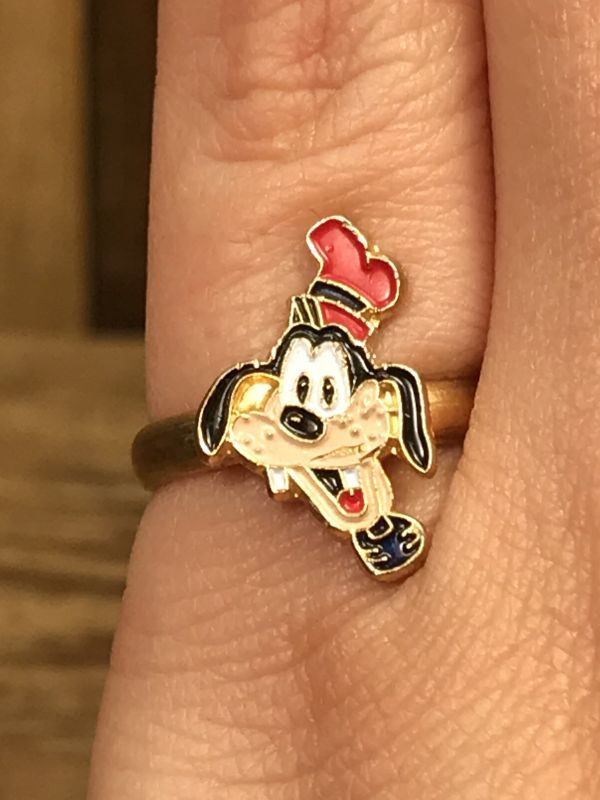 Disney Goofy Metal Ring グーフィー ビンテージ リング ディズニー 指輪 70 80年代 Stimpy Vintage Collectible Toys スティンピー ビンテージ コレクタブル トイズ