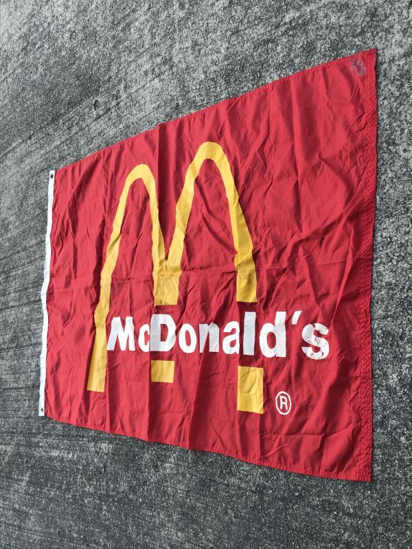 McDonald's Logo Nylon Flag マクドナルド ビンテージ フラッグ 