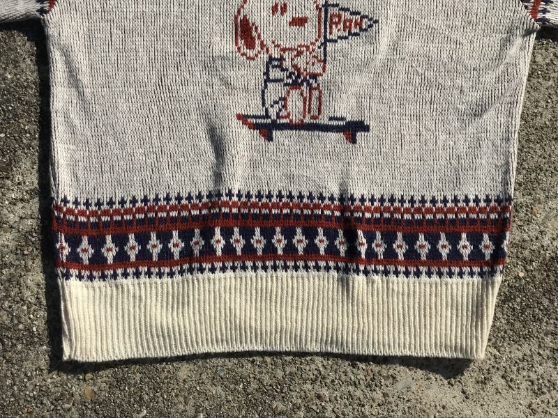 Arrow Peanuts Snoopy Knit Sweater スヌーピー ビンテージ セーター 