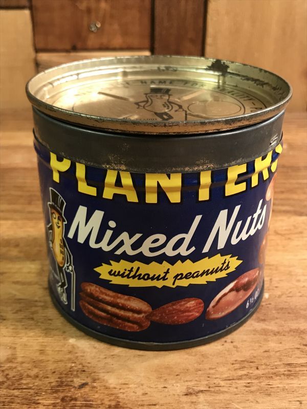 Planters Mr Peanut “Mixed Nuts” Tin Can ミスターピーナッツ