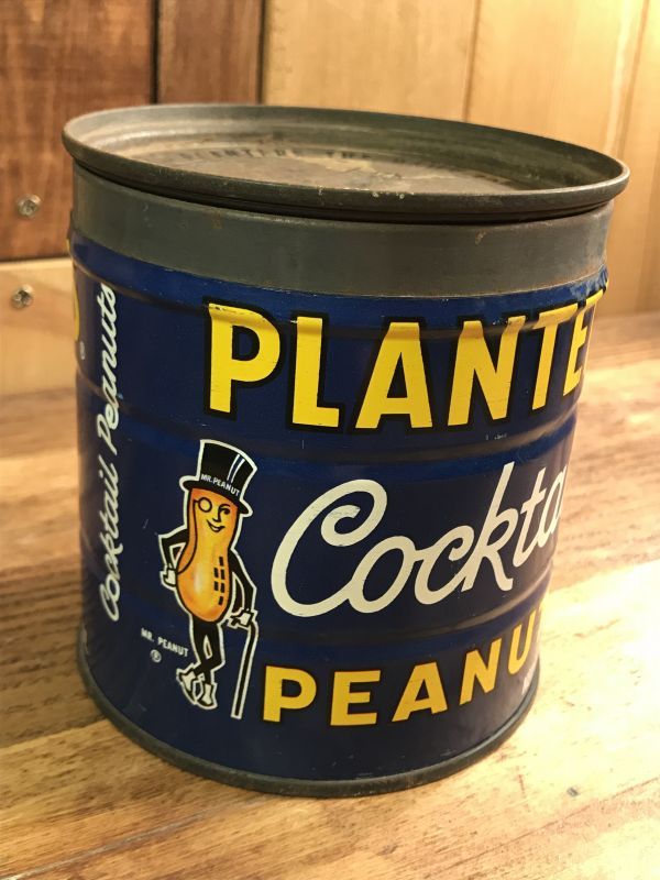 Planters Mr Peanut “Cocktail Peanuts” Tin Can ミスターピーナッツ