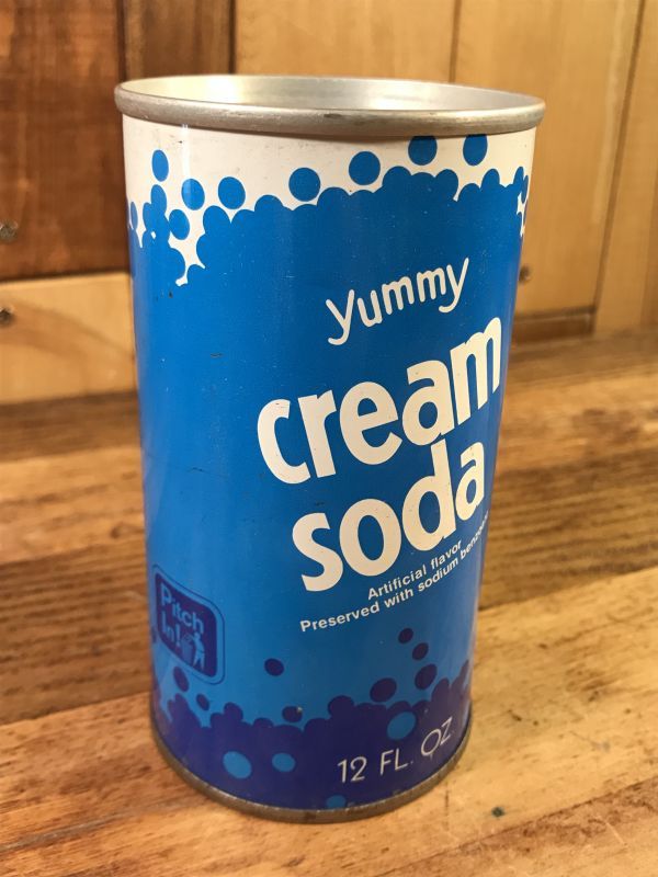 Yummy Cream Soda Drink Can クリームソーダ ビンテージ スチール缶 60