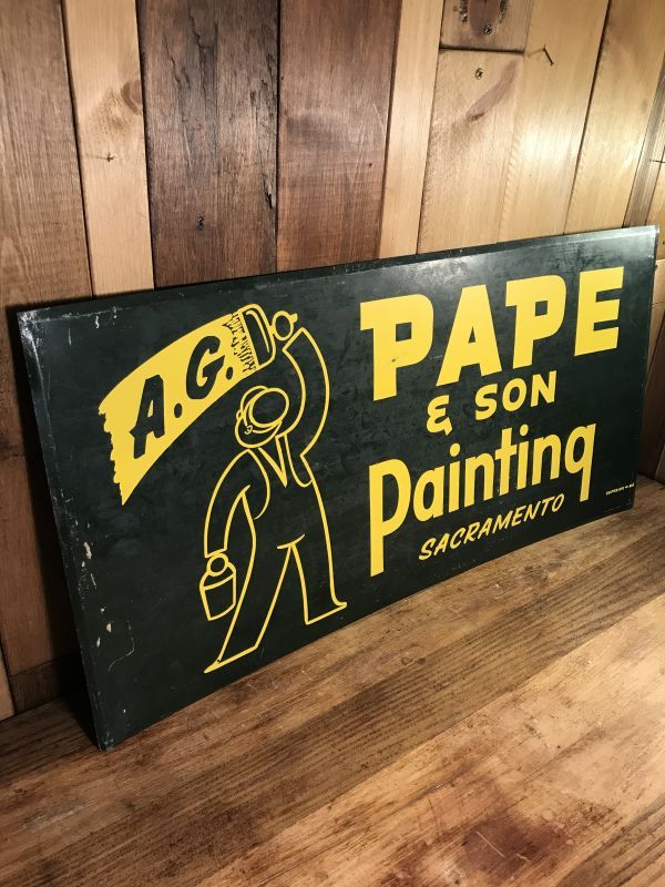 A.G. Pape & Son Painting Metal Sign ペインティング ビンテージ 看板