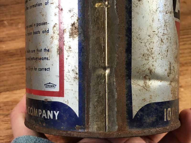 Penn Amoco Oil Tin Can アモコ ビンテージ オイル缶 ブリキ缶 50年代