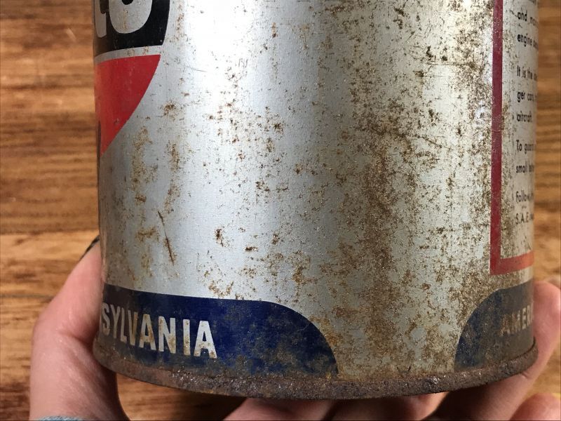 Penn Amoco Oil Tin Can アモコ ビンテージ オイル缶 ブリキ缶 50年代