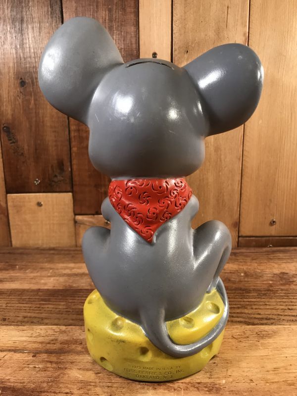 Russ Berrie Mouse On Cheese Coin Bank ラスベリー ビンテージ コイン
