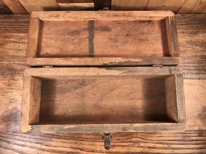 Hinges Wood Tool Box ツールボックス ビンテージ 工具箱 ウッド