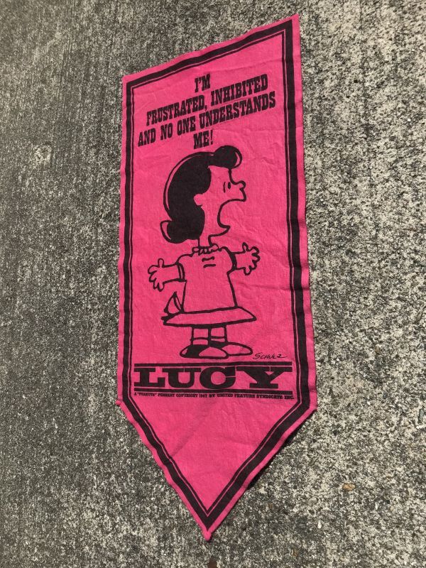 Peanuts Snoopy “Lucy” Felt Banner ルーシー ビンテージ フェルト