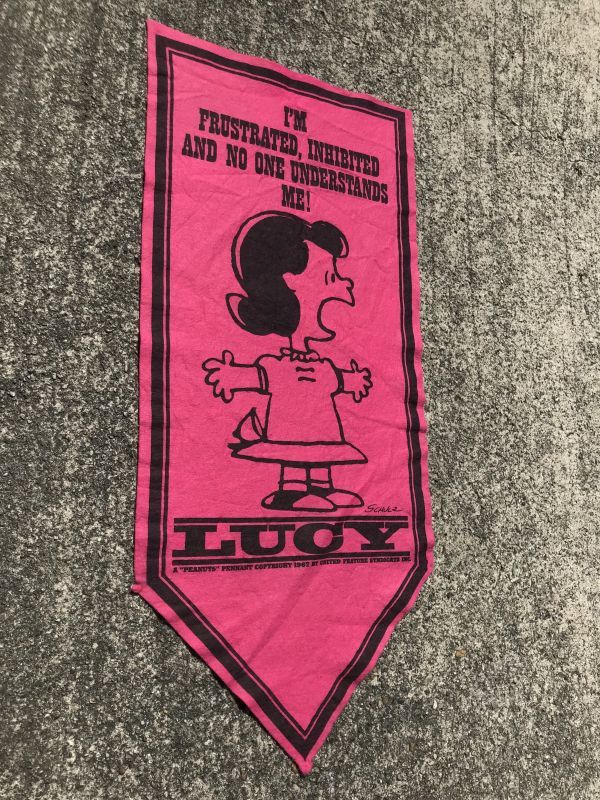 Peanuts Snoopy “Lucy” Felt Banner ルーシー ビンテージ フェルト