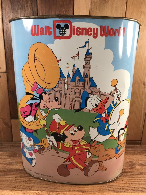 Cheinco “Walt Disney World” Metal Trash Can ディズニーワールド