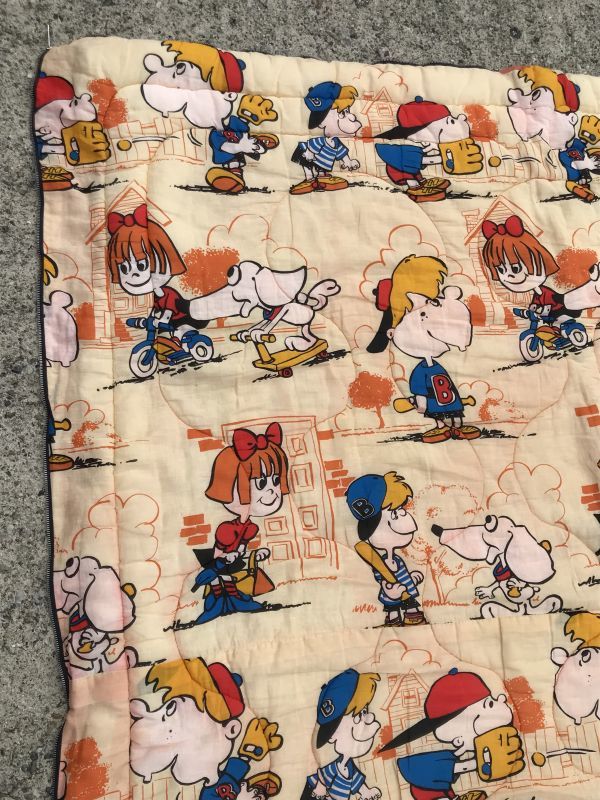 Boys Girls Dog Baseball Sleeping Bag 野球 ビンテージ スリーピングバッグ キャラクター 70年代 Stimpy Vintage Collectible Toys スティンピー ビンテージ コレクタブル トイズ