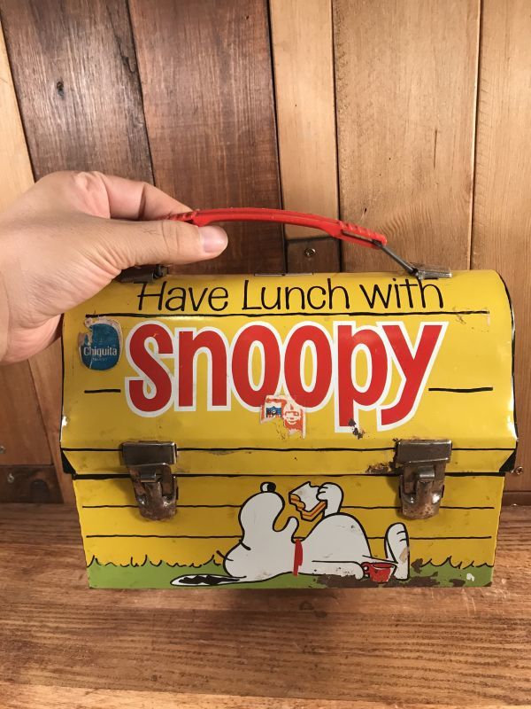 Thermos Peanuts Snoopy Metal Lunch Box & Thermo Bottle Set 