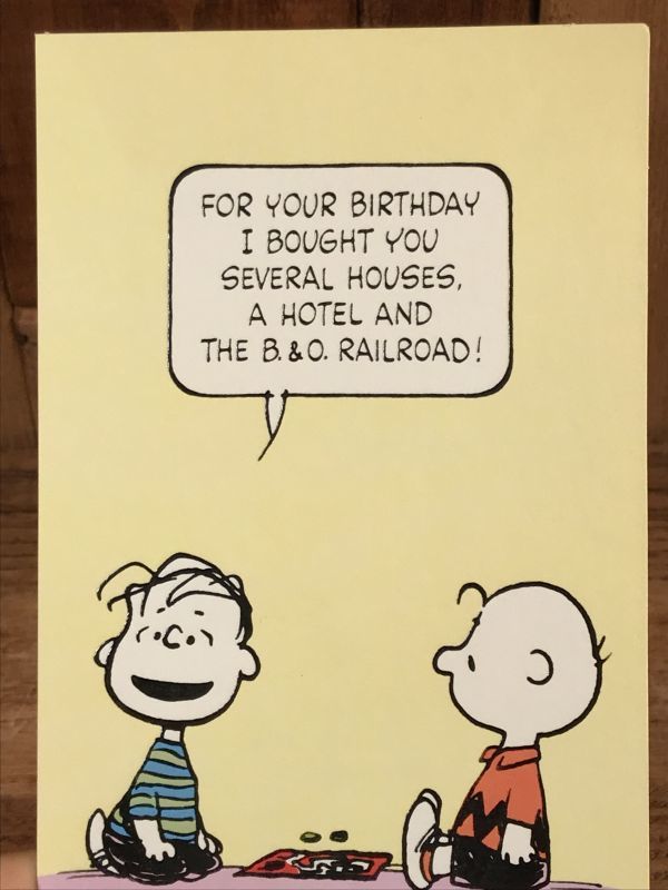 Hallmark Snoopy “Linus u0026 Charlie Brown” Greeting Card ライナスu0026チャーリーブラウン ビンテージ  グリーティングカード 70〜80年代 - STIMPY(Vintage Collectible Toys）スティンピー(ビンテージ コレクタブル  トイズ）