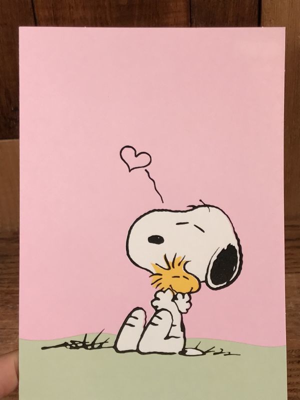 Hallmark Snoopy u0026 Woodstock “Hug” Greeting Card スヌーピーu0026ウッドストック ビンテージ  グリーティングカード 70〜80年代 - STIMPY(Vintage Collectible Toys）スティンピー(ビンテージ コレクタブル  トイズ）
