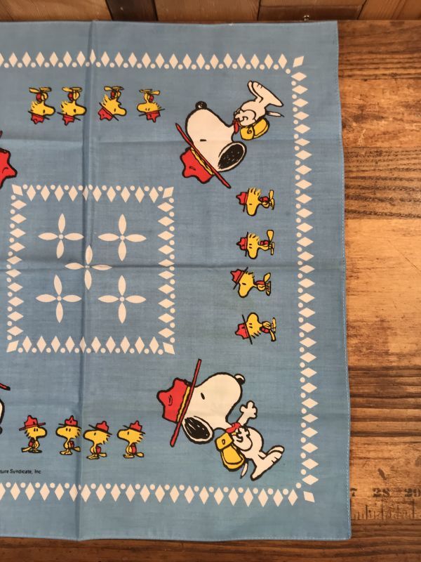 Peanuts Snoopy & Woodstock Cotton Bandana スヌーピー ビンテージ