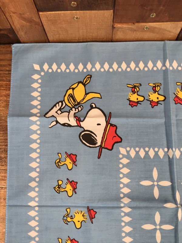 Peanuts Snoopy Woodstock Cotton Bandana スヌーピー ビンテージ バンダナ ハンカチ 80年代 Stimpy Vintage Collectible Toys スティンピー ビンテージ コレクタブル トイズ