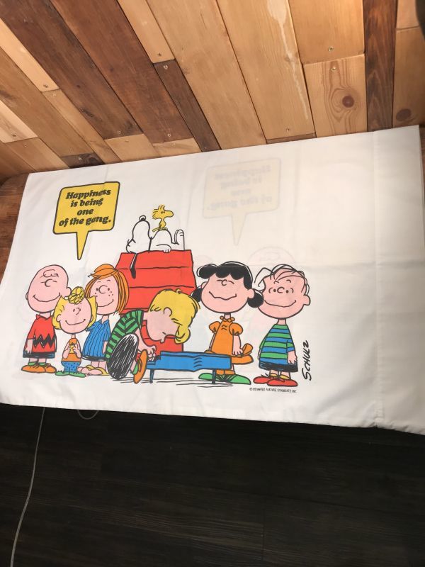 Snoopy Peanuts Gang Pillow Case ピーナッツギャング ビンテージ