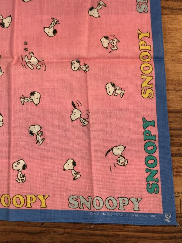 Peanuts Snoopy Cotton Bandana スヌーピー ビンテージ バンダナ