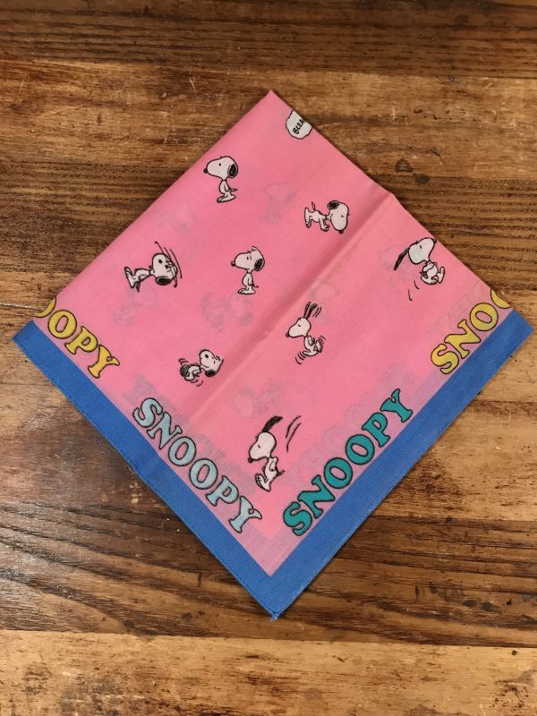 Peanuts Snoopy Cotton Bandana スヌーピー ビンテージ バンダナ