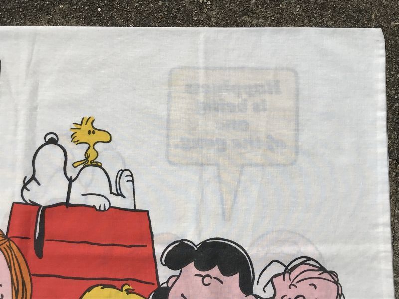 Snoopy Peanuts Gang Pillow Case ピーナッツギャング ビンテージ ピローケース スヌーピー 70年代 - STIMPY( Vintage Collectible Toys）スティンピー(ビンテージ コレクタブル トイズ）