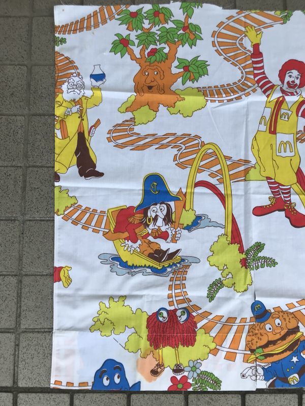 McDonaldland Train Cutting Cloth マクドナルド ビンテージ 端切れ