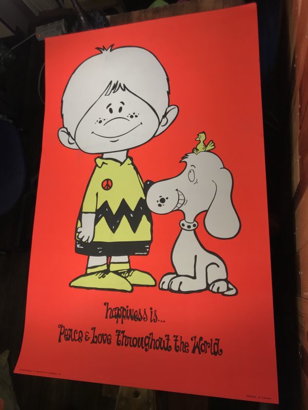 Snoopy & Charlie Brown Parody Black Light Poster スヌーピー