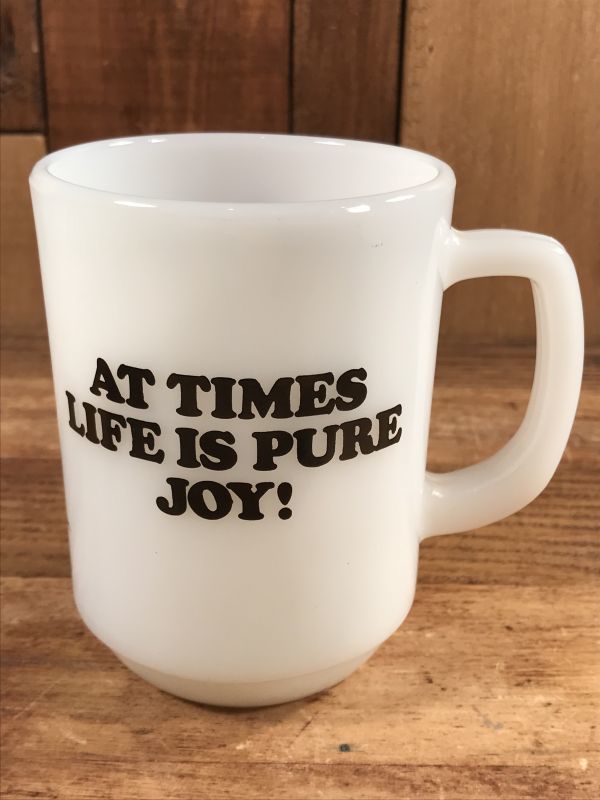 Peanuts Snoopy “Joy!” Fire King Mug スヌーピー ビンテージ