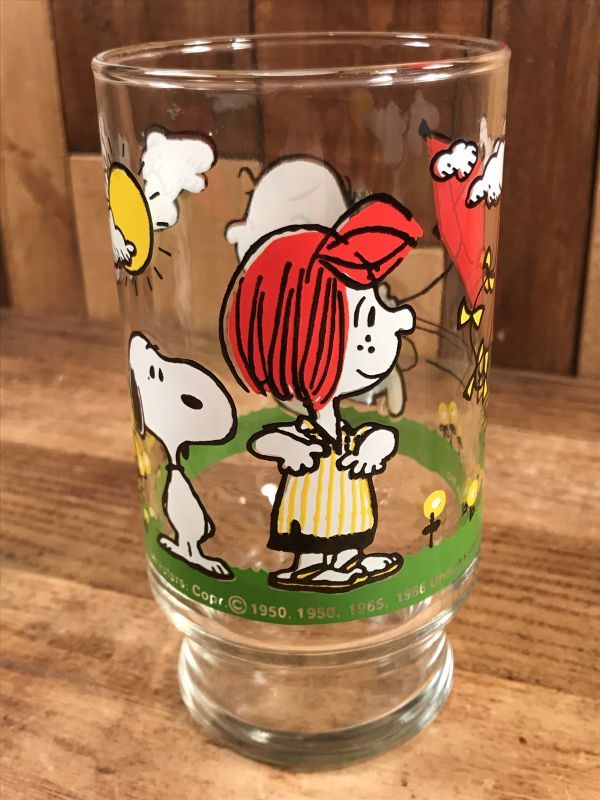 Peanuts Snoopy “Charlie Brown Kite” Glass スヌーピー ビンテージ