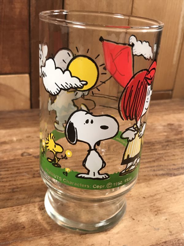 Peanuts Snoopy “Charlie Brown Kite” Glass スヌーピー ビンテージ