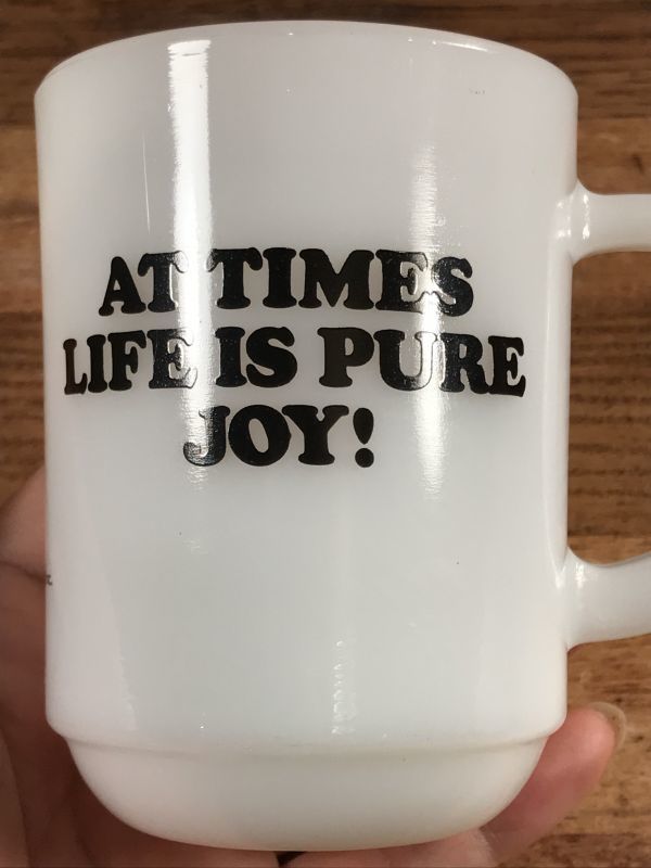 Peanuts Snoopy “Joy!” Fire King Mug スヌーピー ビンテージ