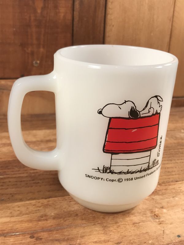 Peanuts Snoopy “Morning Allergic” Fire King Mug スヌーピー