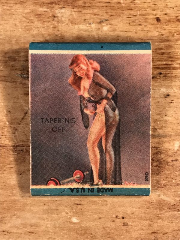 Advertising Pin Up Girl “Tapering Off” Matchbook ピンナップガール