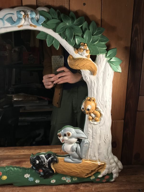 Disney Bambi & Friends Wall Mirror バンビ ビンテージ 壁掛けミラー