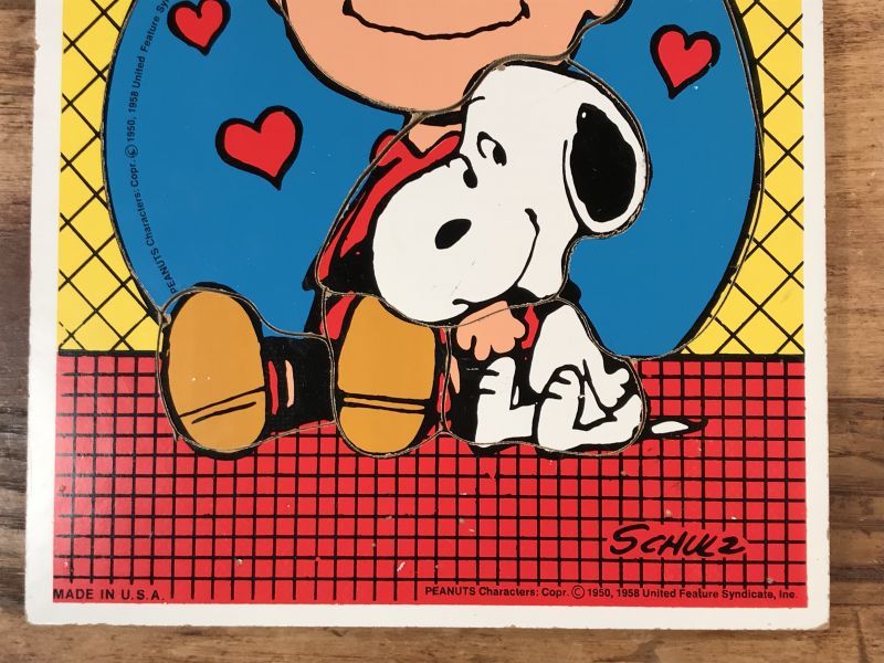 Playskool Peanuts Snoopy & Charlie Brown “Be A Friend” Wood Puzzle 