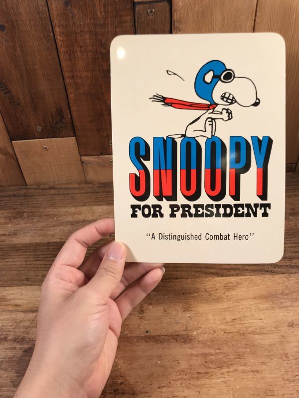 Hallmark Peanuts Snoopy “For President” Postcard スヌーピー ビンテージ ポストカード フライングエース  70年代 - STIMPY(Vintage Collectible Toys）スティンピー(ビンテージ コレクタブル トイズ）