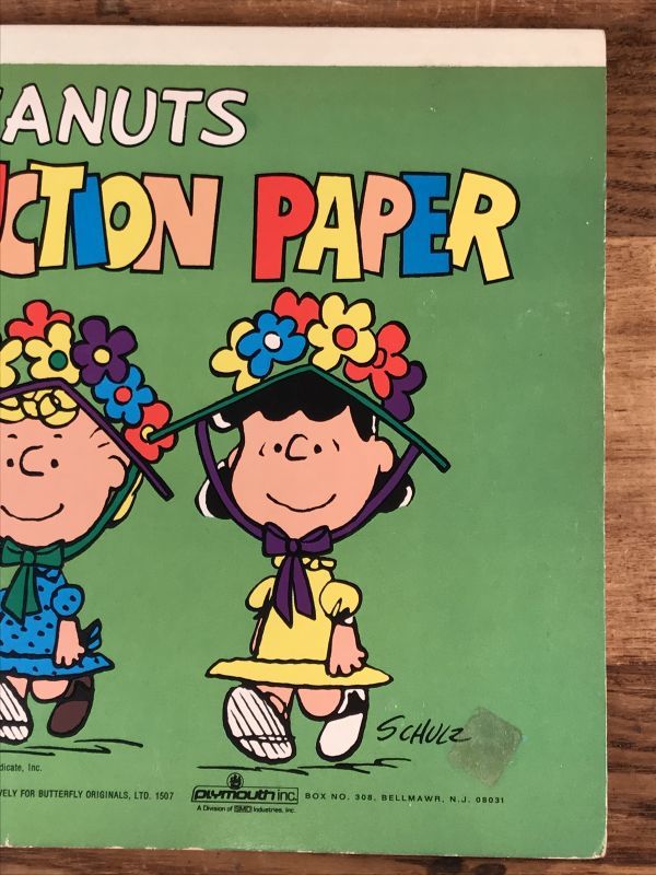 Plymouth Peanuts Snoopy Lucy Construction Paper スヌーピー ビンテージ カラー画用紙 ピーナッツギャング 70 80年代 Stimpy Vintage Collectible Toys スティンピー ビンテージ コレクタブル トイズ