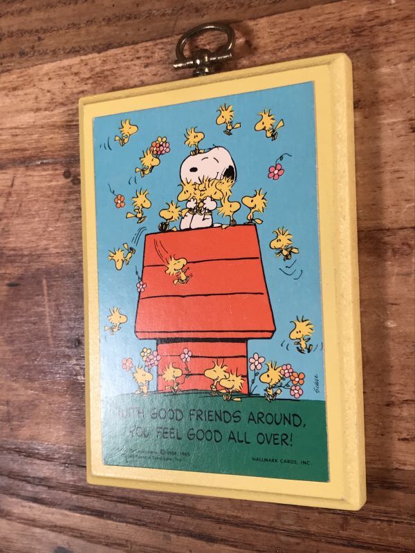 Hallmark Peanuts Snoopy “With Good Friends...” Wood Wall Hanging