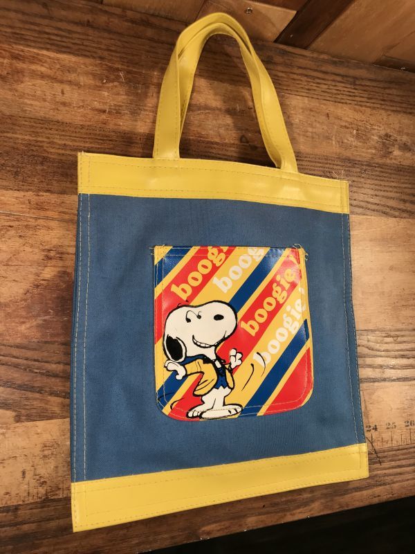 Peanuts Snoopy “Boogie!” Tote Bag スヌーピー ビンテージ トート ...