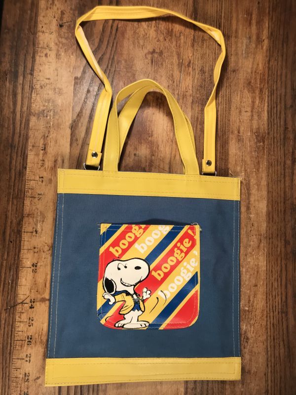 Peanuts Snoopy Boogie Tote Bag スヌーピー ビンテージ トートバッグ 70年代 Stimpy Vintage Collectible Toys スティンピー ビンテージ コレクタブル トイズ