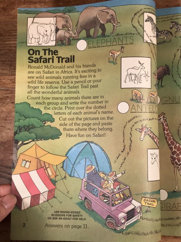 McDonaldland Fun Times “Fun On Safari” Magazine マクドナルド