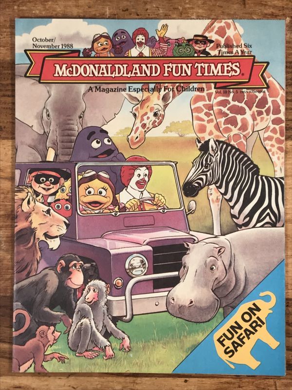 McDonaldland Fun Times “Fun On Safari” Magazine マクドナルド 