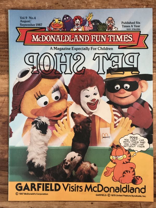 McDonaldland Fun Times “Garfield” Magazine マクドナルド ビンテージ