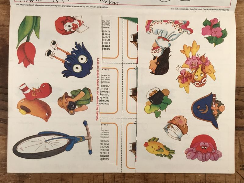 Ronald McDonald Sticker Fun “1982” Coloring Calendar マクドナルド 
