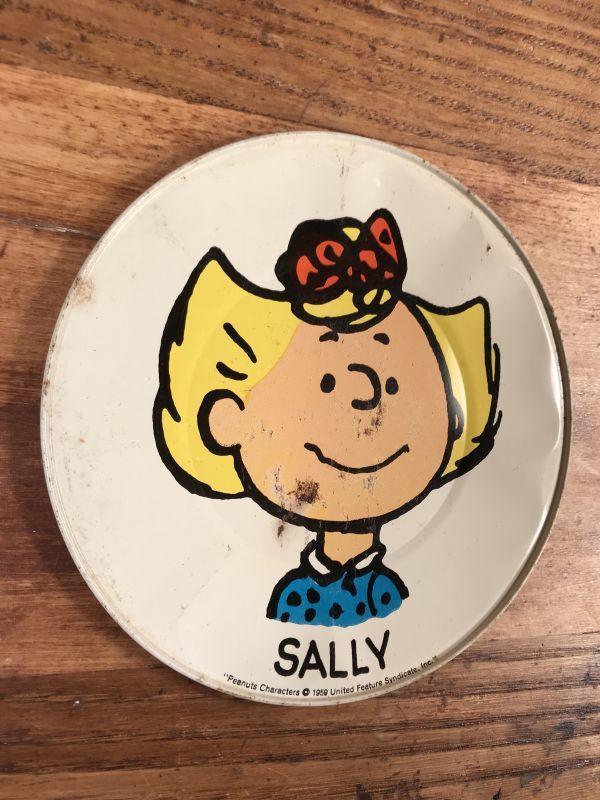 Peanuts Snoopy Sally Tin Dish Plate サリー ビンテージ ディッシュプレート スヌーピー 小皿 70年代 Animation Character アニメーション系キャラクター Snoopy Peanuts スヌーピー ピーナッツ 系 Stimpy Vintage Collectible Toys スティンピー ビンテージ