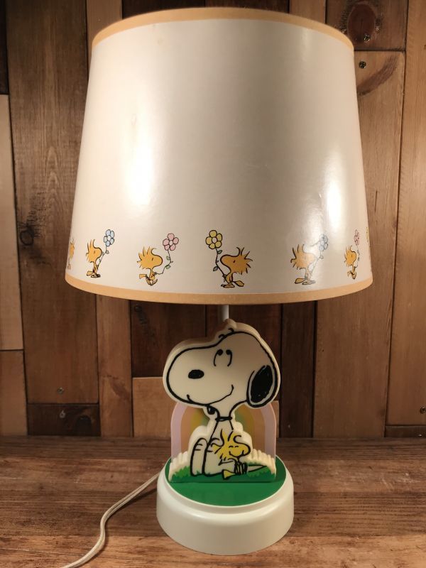 Peanuts Snoopy & Woodstock Rainbow Plastic Lamp スヌーピー＆ウッド ...