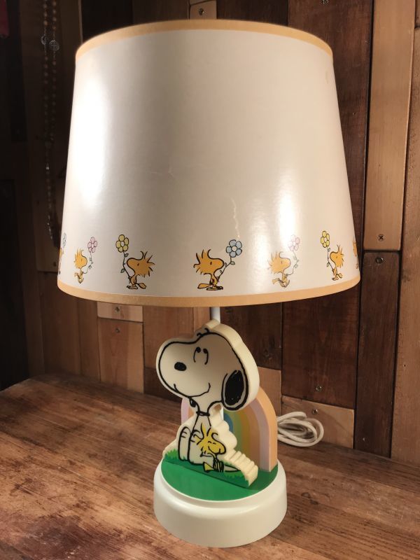 Peanuts Snoopy & Woodstock Rainbow Plastic Lamp スヌーピー＆ウッド 