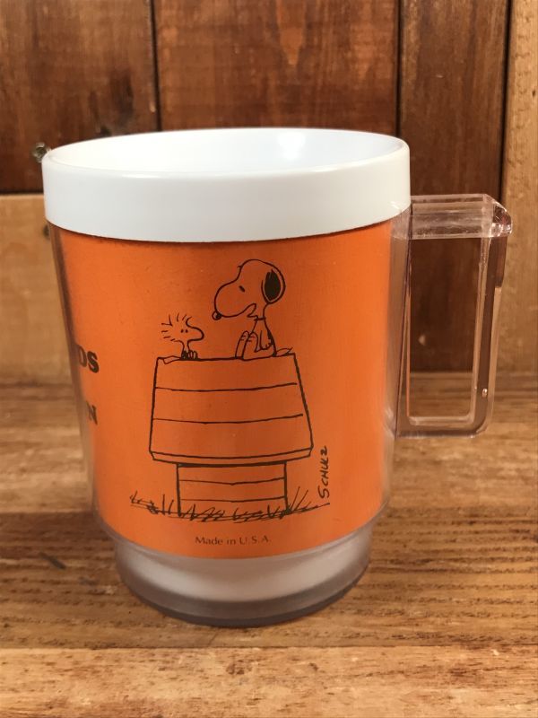 Peanuts Snoopy No One Understands My Generation Either Thermo Mug スヌーピー ビンテージ サーモマグカップ 70年代 Animation Character アニメーション系キャラクター Snoopy Peanuts スヌーピー ピーナッツ 系 Stimpy Vintage Collectible Toys スティンピー